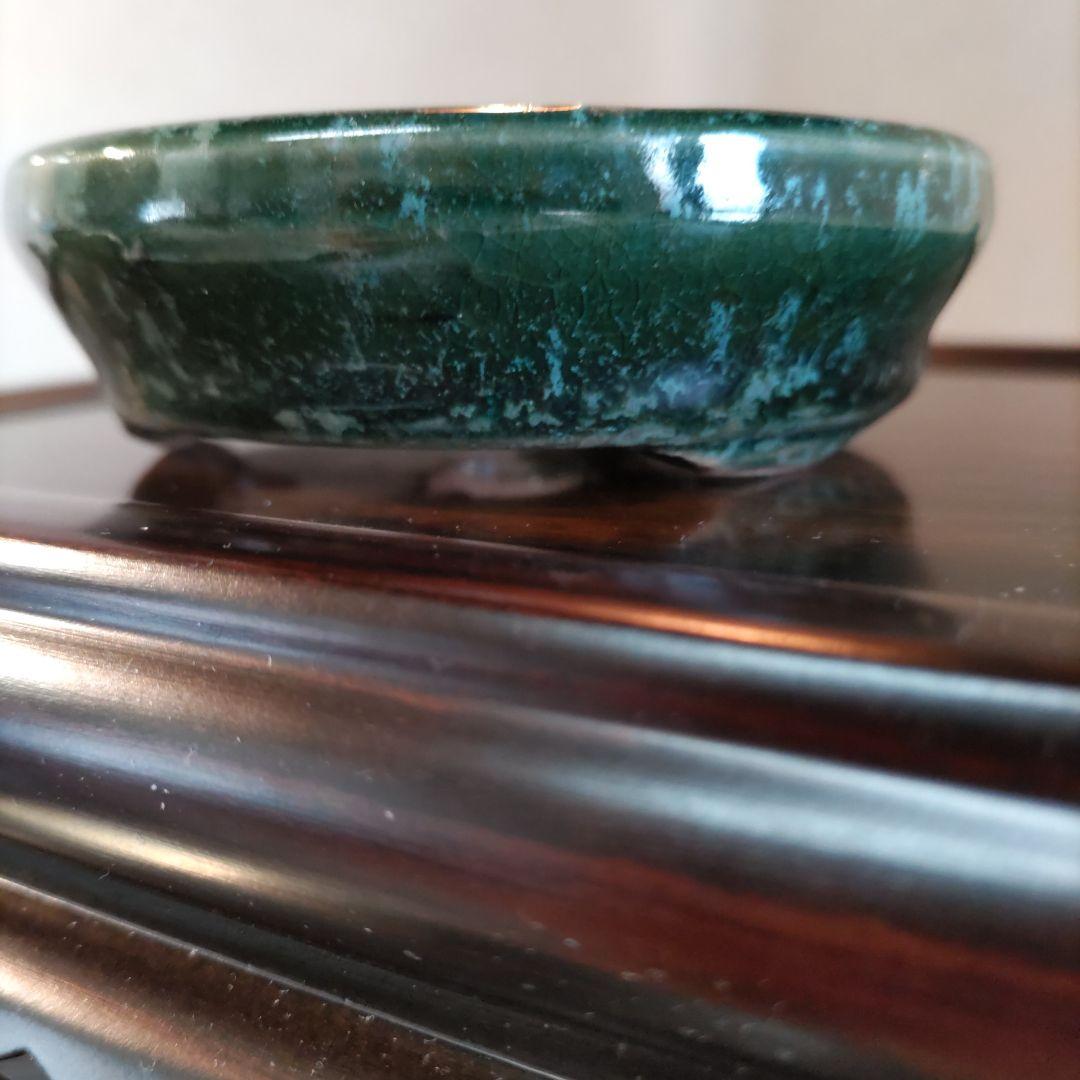 義村秀峰の豆鉢、未使用鉢、常滑焼、盆栽鉢、皿鉢、植木鉢、ミニ盆栽鉢、小品盆栽鉢