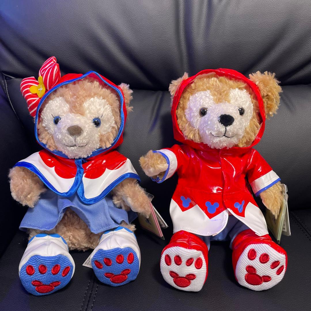 レア　新品　ディズニー　レインコート　ダッフィー　シェリーメイ　ぬいぐるみ　SS