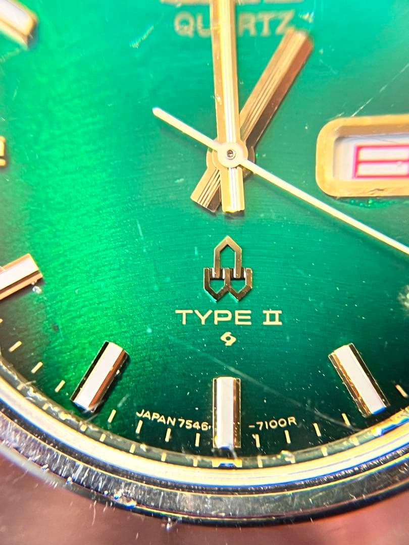 セイコータイプ2 グリーン文字盤　可動品　SEIKOTYPE2