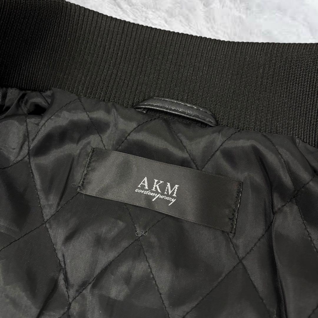 k-sumidagawaAKM シープレザー パディングブルゾン M