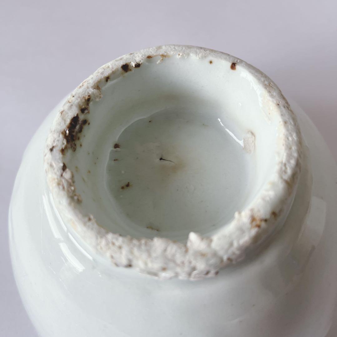 李朝　白磁　茶碗　骨董