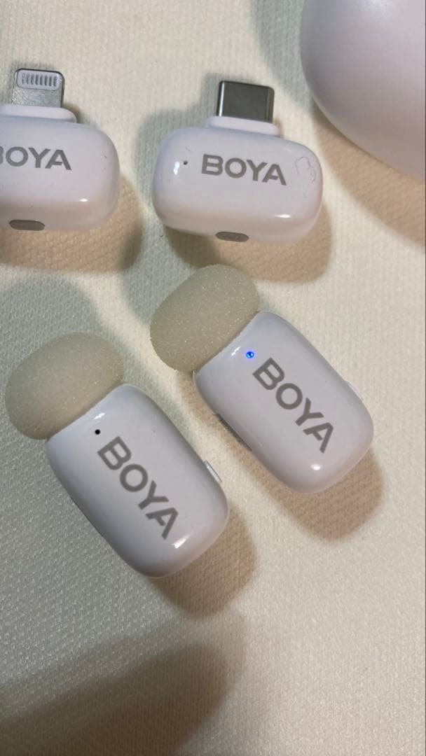 BOYA mini ワイヤレスマイクセットUSB-C&Lightning(白)