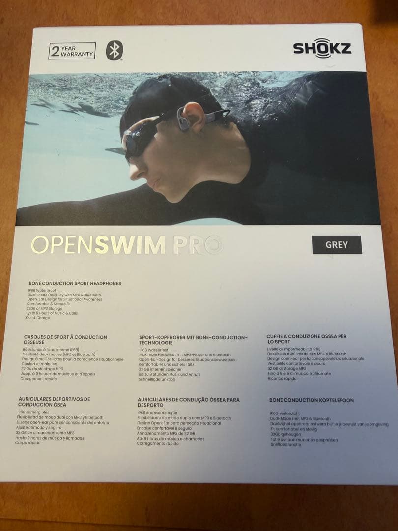 SHOKZ OPEN SWIM PRO グレー
