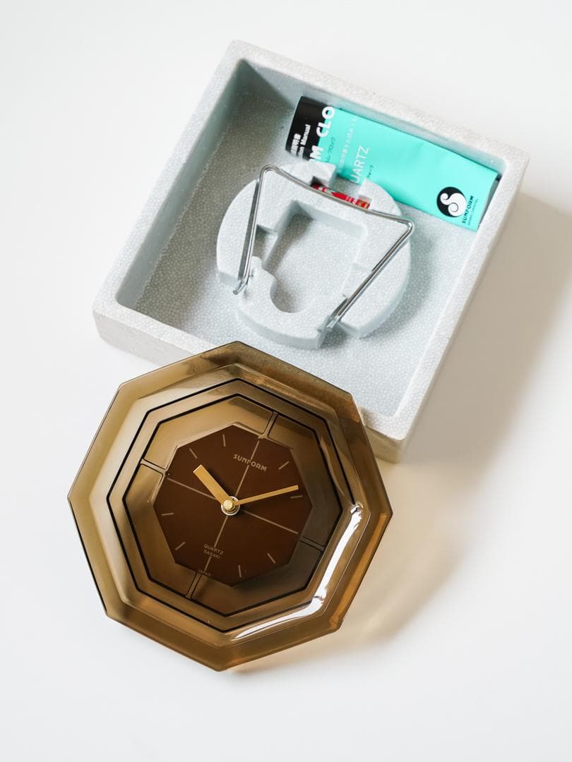 90's SASAKI \"SUNFORM\"CLOCK ガラス 時計 モダン