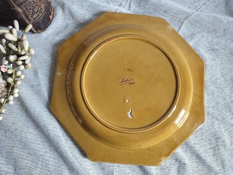 フランス アンティーク ピション オクトゴナル 陶器 皿