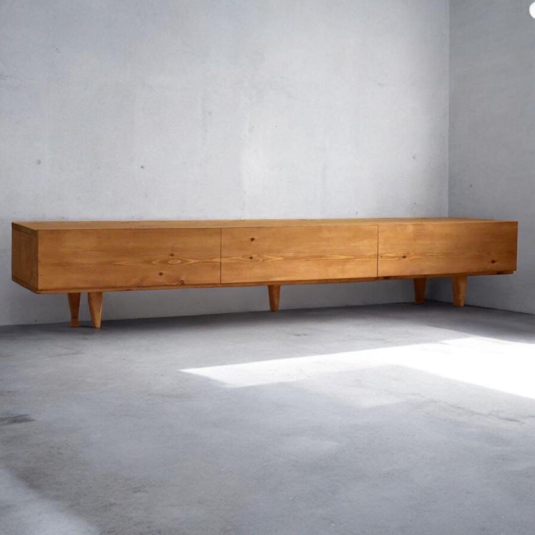 1台限定！直ぐに発送！】180㎝オーク色テレビボード　無垢