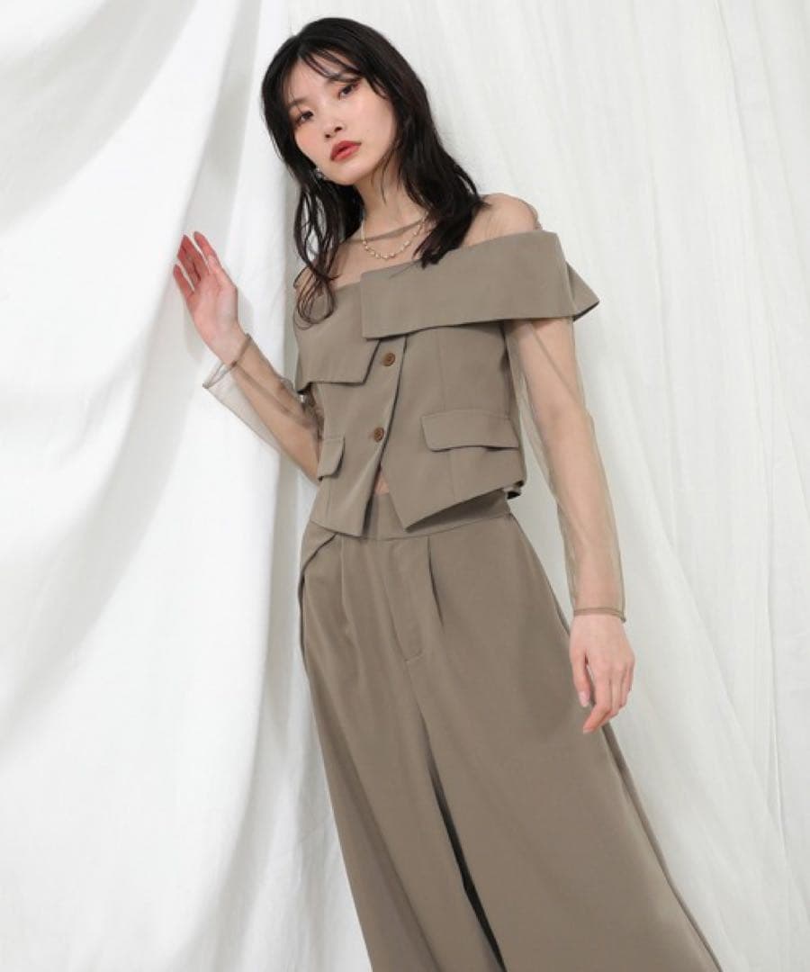 マルチウェイ チュールトップス ビスチェ パンツ 3点