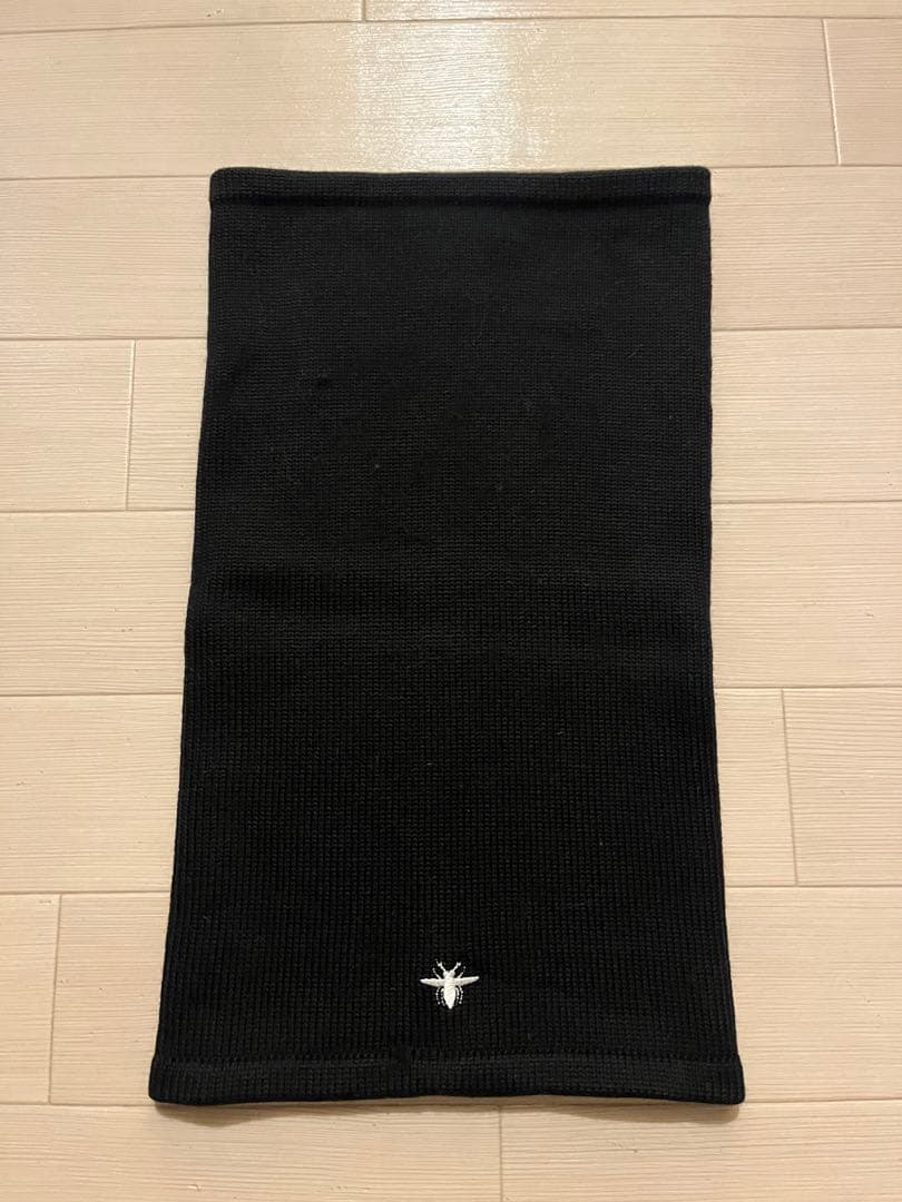 ディオールオム ネックウォーマー ウール 黒 Dior マフラー