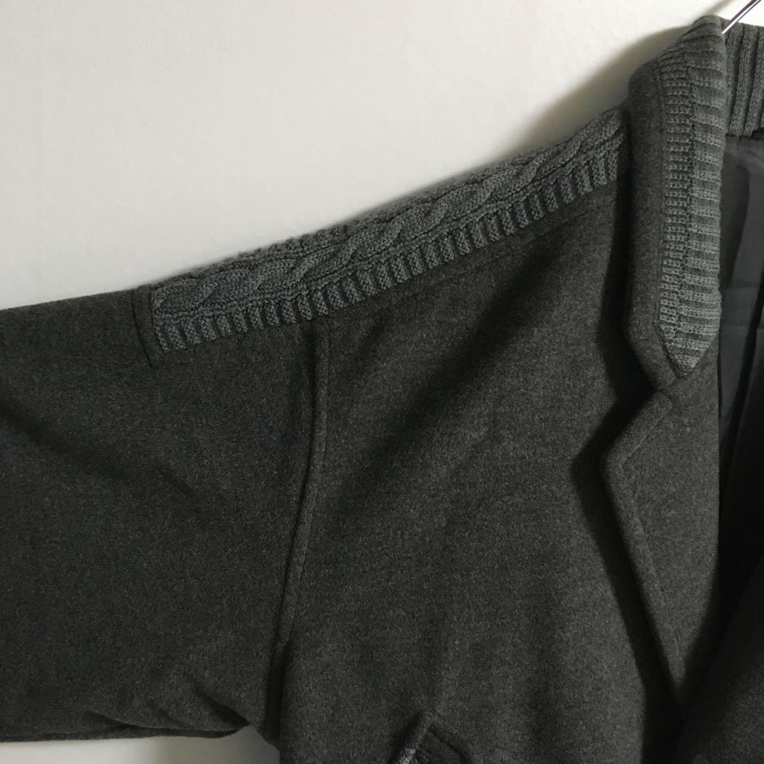 レトロ 古着 ショールカラー ウールジャケット メンズL 日本製 90s