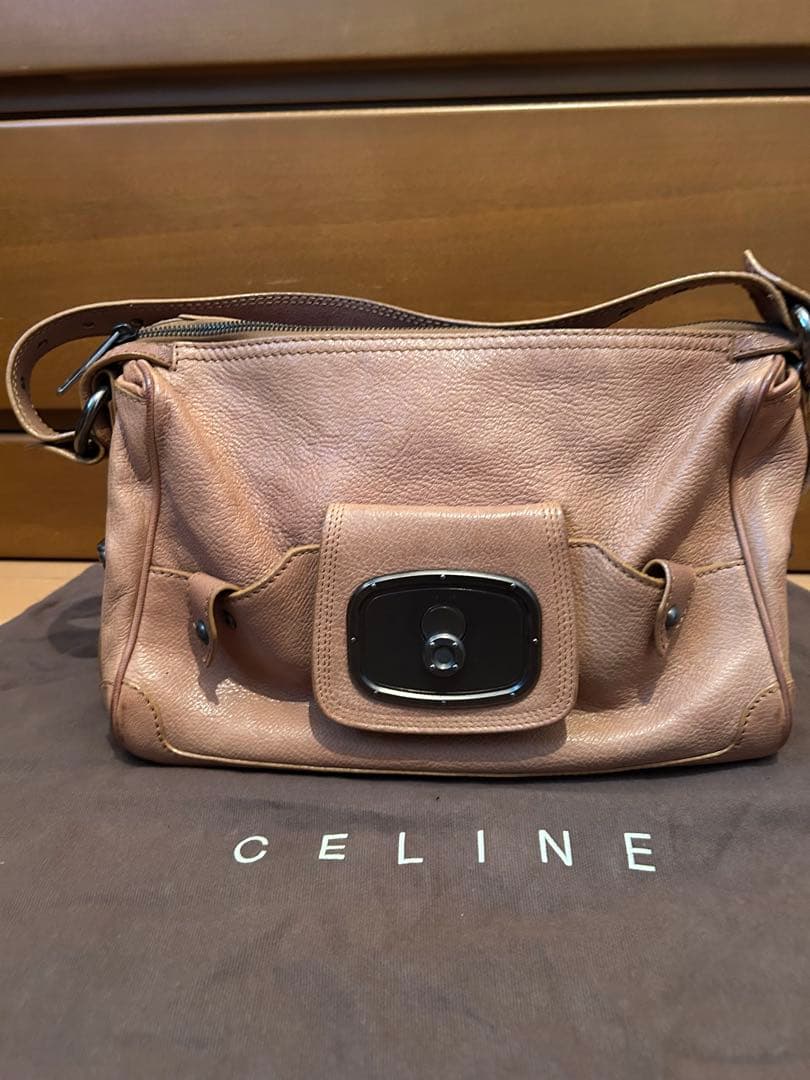 【値下げ】CELINE ベージュ レザー ハンドバッグ