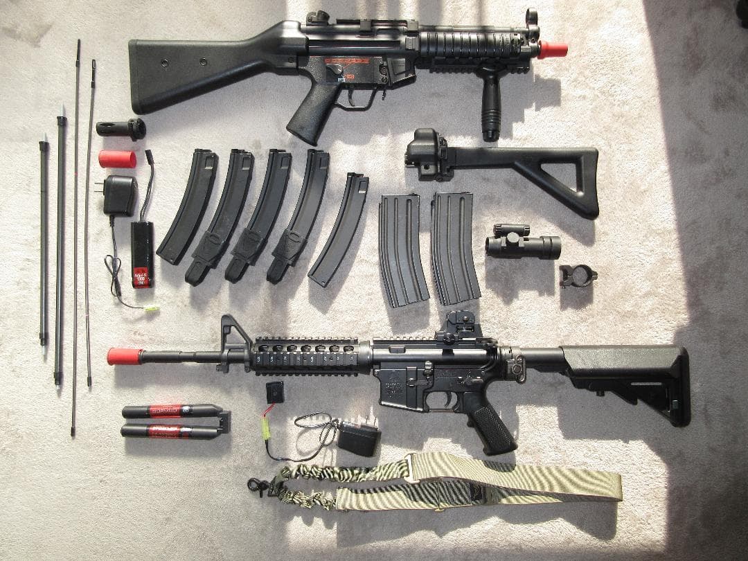 良好品 2本セット 次世代SOPMOD M4 & RAS MP5 サバゲー