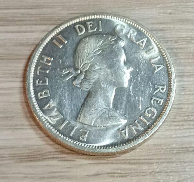 1958年カナダ ブリティッシュコロンビア州建国100周年 1ドル銀貨