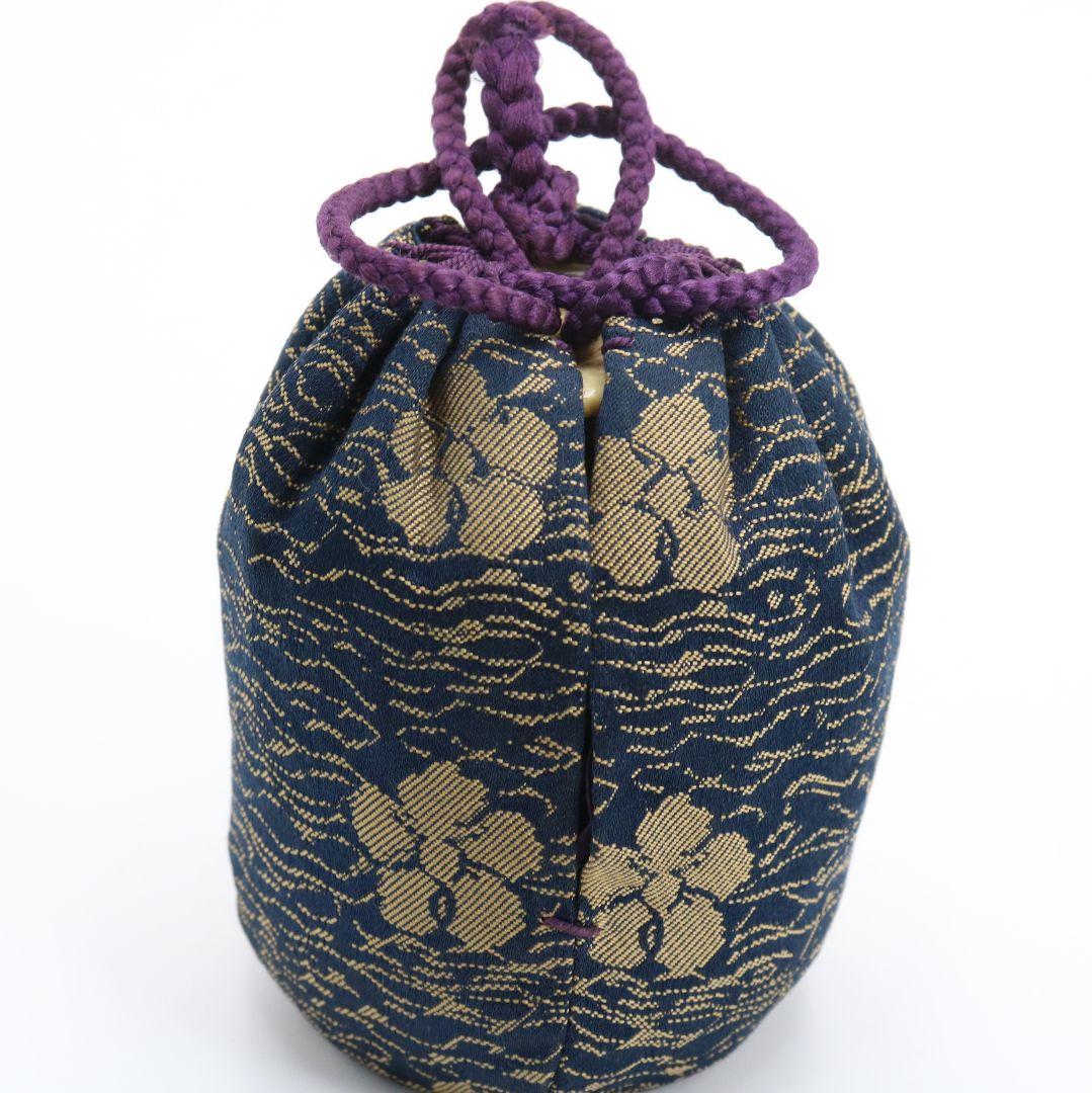 加藤唐三郎作 古瀬戸 肩衝茶入 波上梅緞子 茶道具 共箱　C806　N1