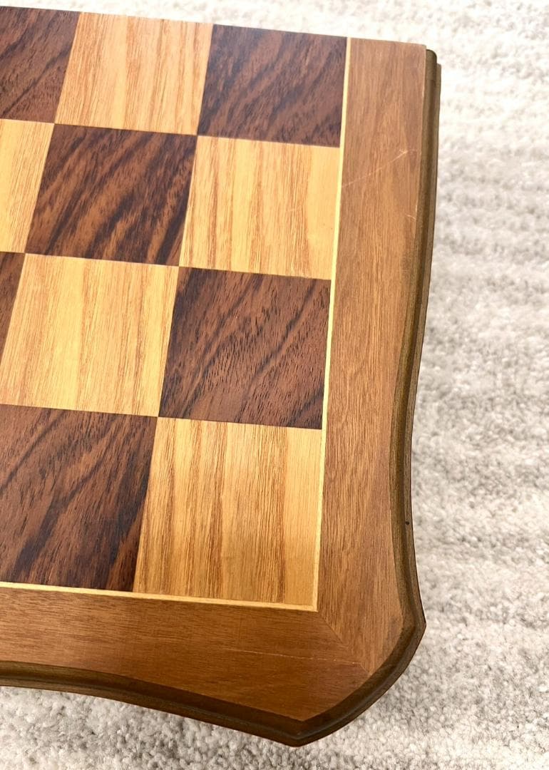 ドイツ製 手作り 木製 折畳み ドイツのアンティーク店で購入♪ チェス盤　 美品