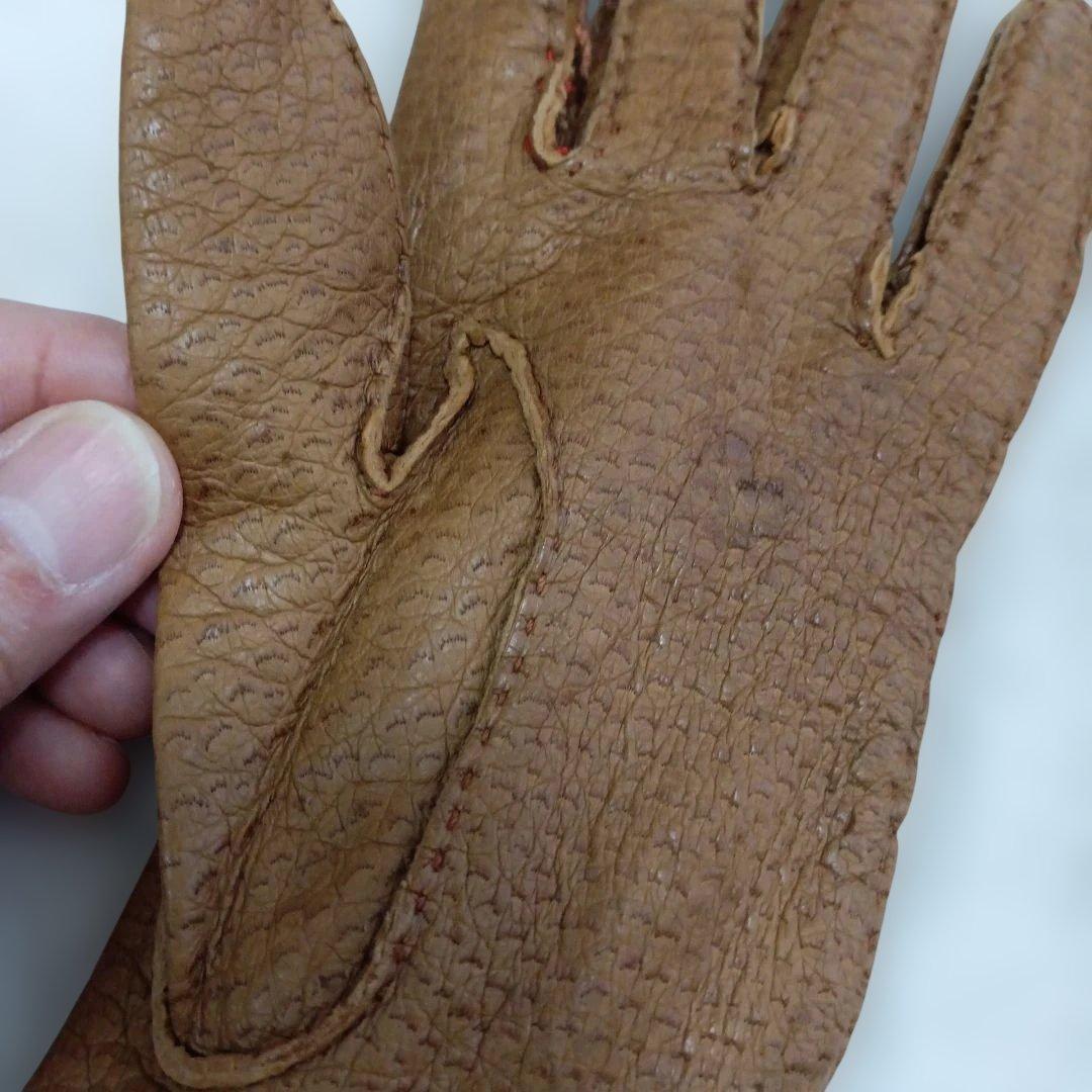 値下げ　ペッカリー製手袋　英国製ビンテージ