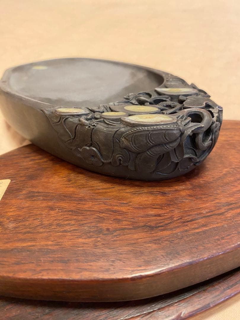 硯③値下げ【新品未使用】端渓硯（麻子坑、眼入）