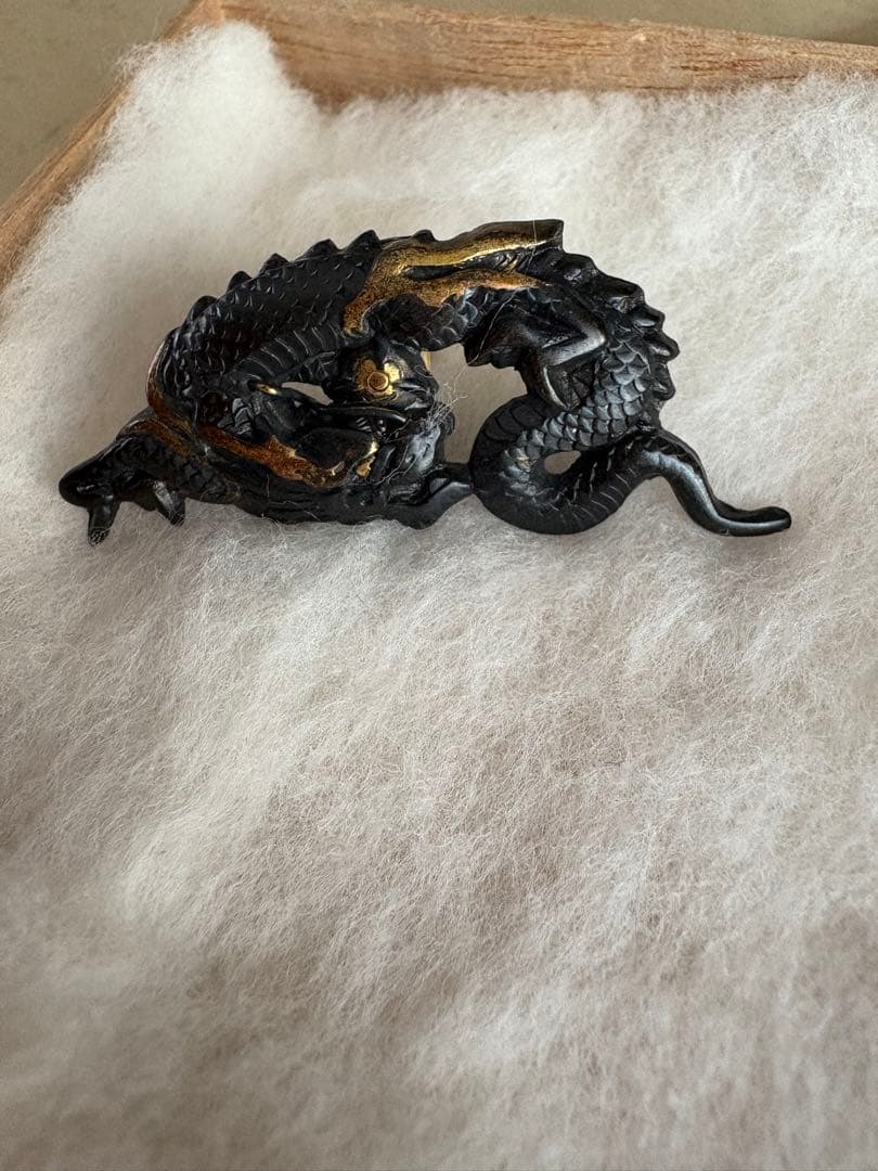 目貫　龍　赤銅　ネクタイピン