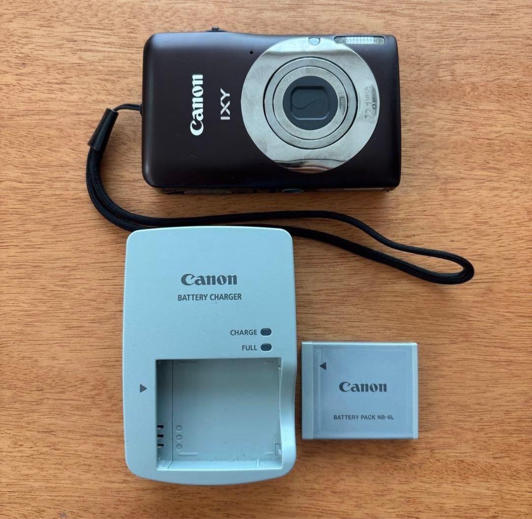 【動作確認済】Canon IXY コンパクトデジタルカメラ ブラウン ケース付