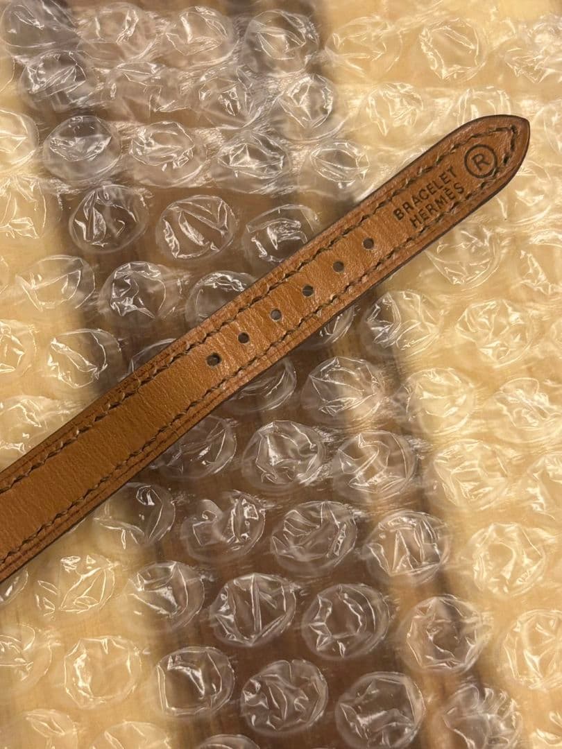 稼働 エルメス セリエ 純正ベルト　ホワイトレディース腕時計 オーストリッチ