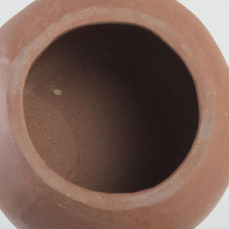 煎茶道具　常滑焼　三代山田陶山製　紫砂　朱泥　急須　共布共箱　V　9568