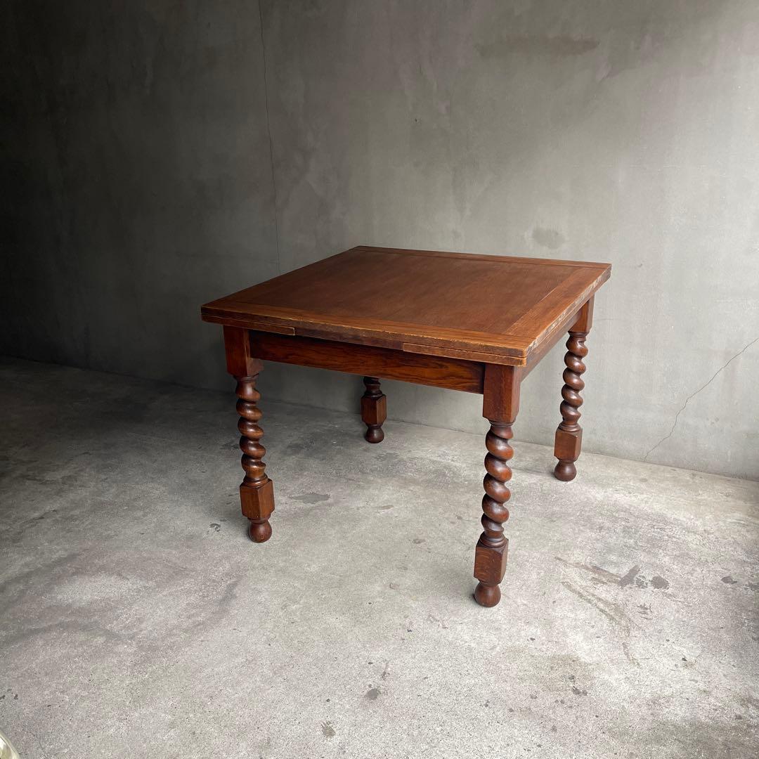 イギリス　アンティーク家具 ドローリーフテーブル 拡張テーブル　オーク