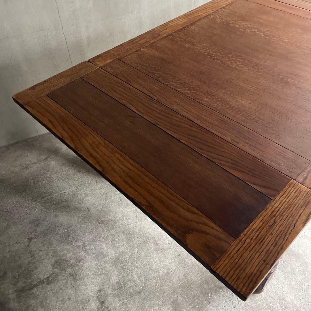 イギリス　アンティーク家具 ドローリーフテーブル 拡張テーブル　オーク