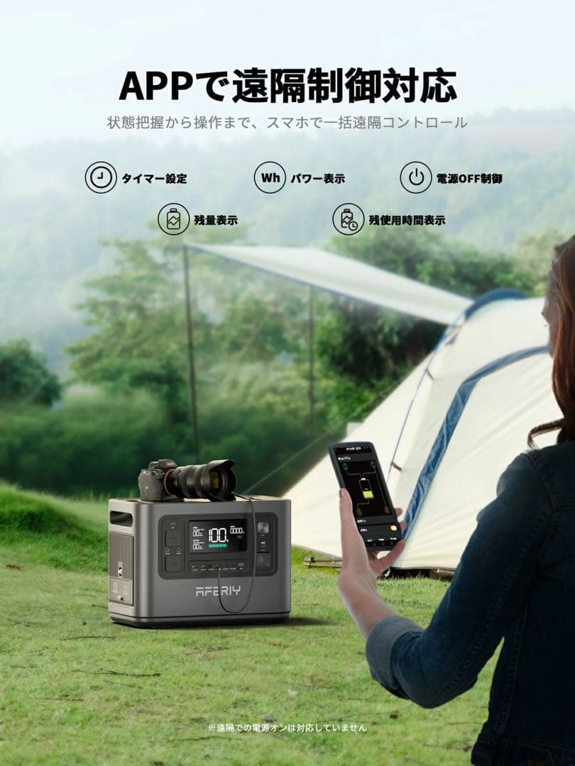 【未使用】AFERIY ポータブル電源 1200W ソーラーパネル セット