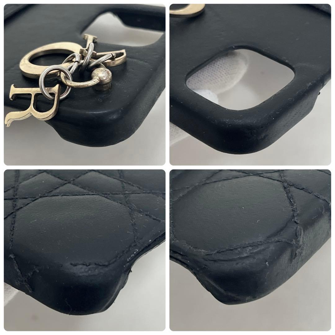 レディディオール iPhone13 カナージュ ロゴ金具 ケース レザー