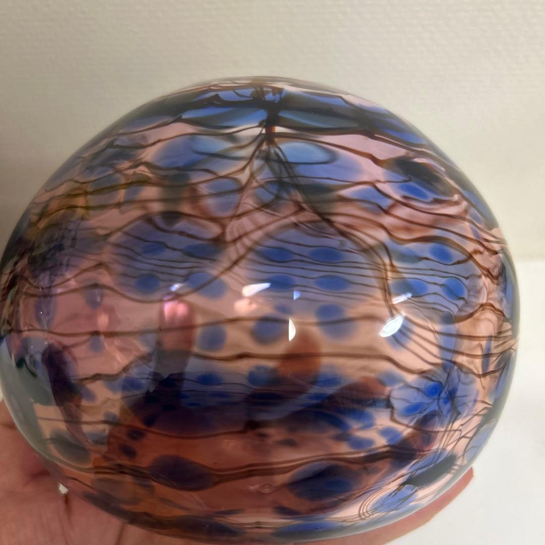 作家　ガラス作家　花瓶　吹きガラス　　フラワーベース