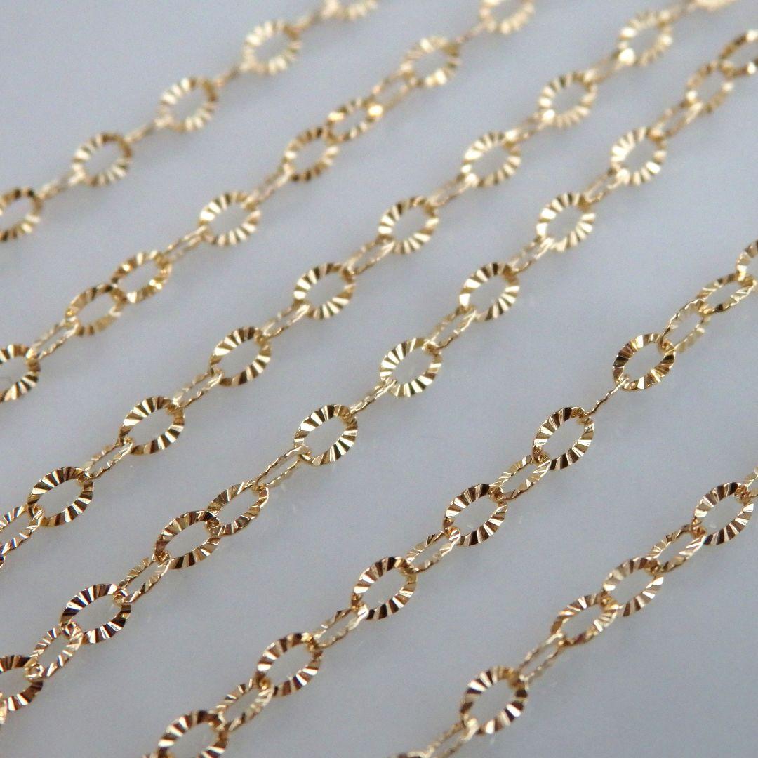 アンちゃん　k18リング　チェーンリング　スクリューチェーン　ペタル