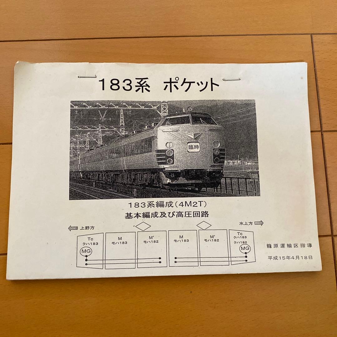 鉄道　183系　書類