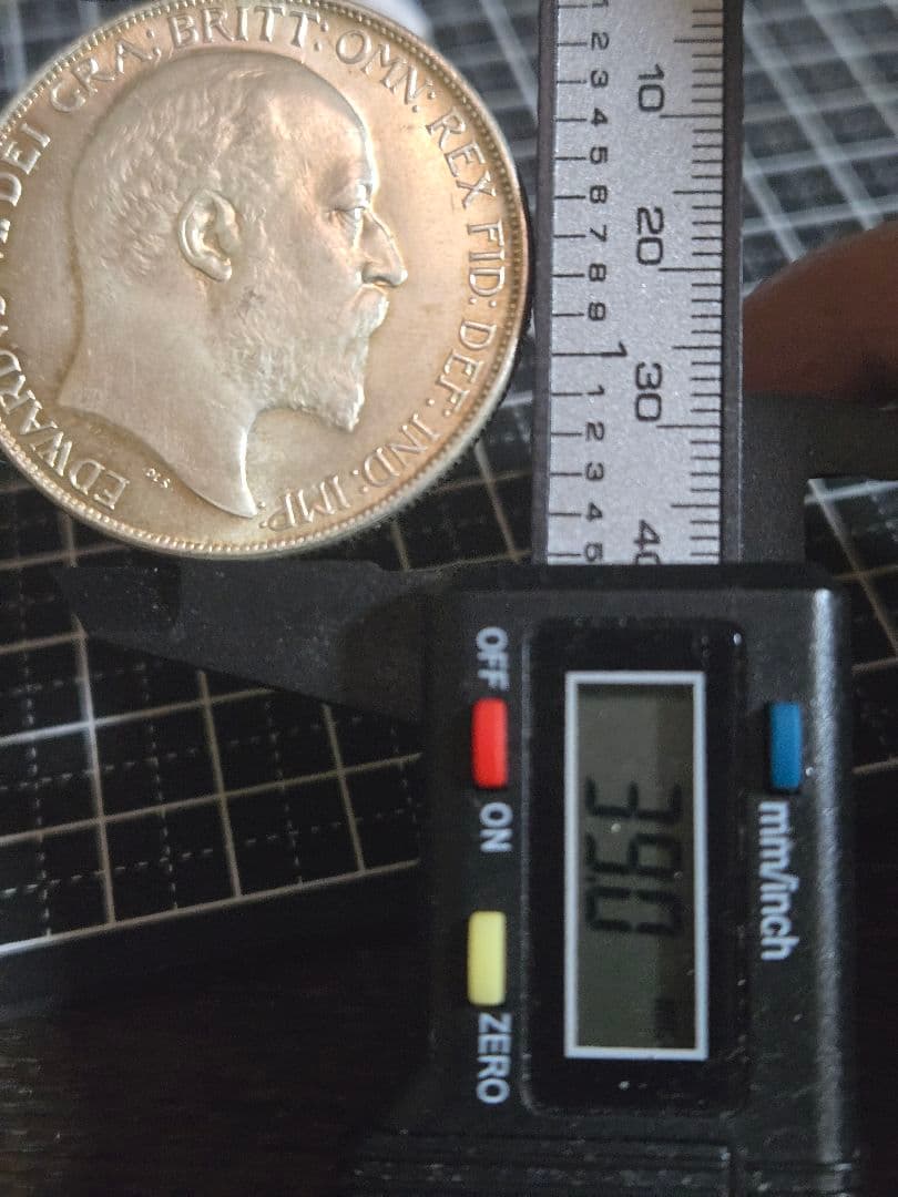 イギリス 1902年 エドワード7世 クラウン銀貨 銀貨 セントジョージ