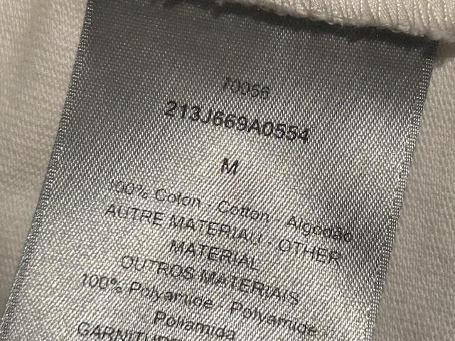 ♪送料無料★DIOR × sacai★名作コラボ★Tシャツ★異素材構築★白★M♪