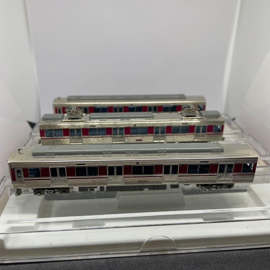 エンドウ　近鉄3000系ステンレスカ-３両ヘッドライト点灯[金属製美品]