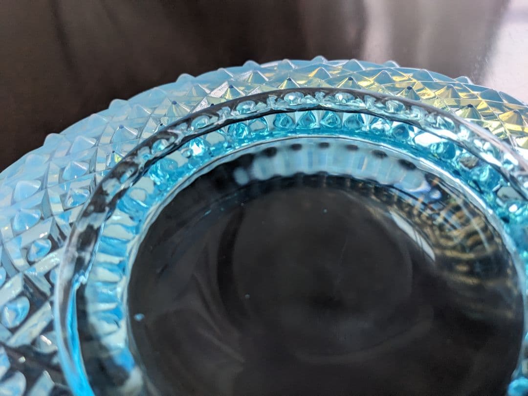 フェントン　ブルーオパルセント　ダイヤモンドレース　ディッシュ　大皿