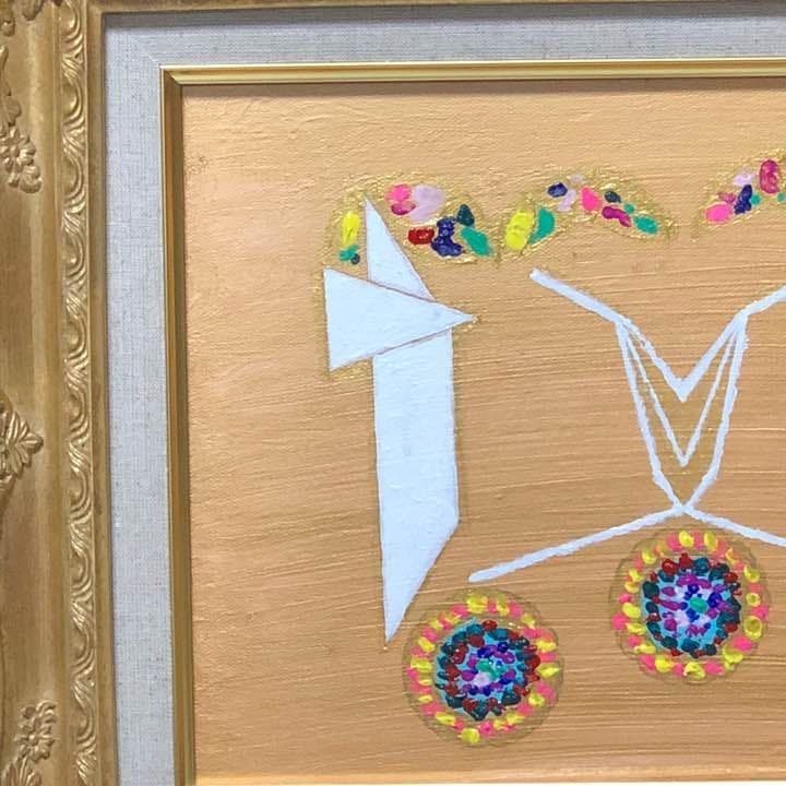 「神はすべてを許される」原画 本物 一点物 額付き 絵画 masa