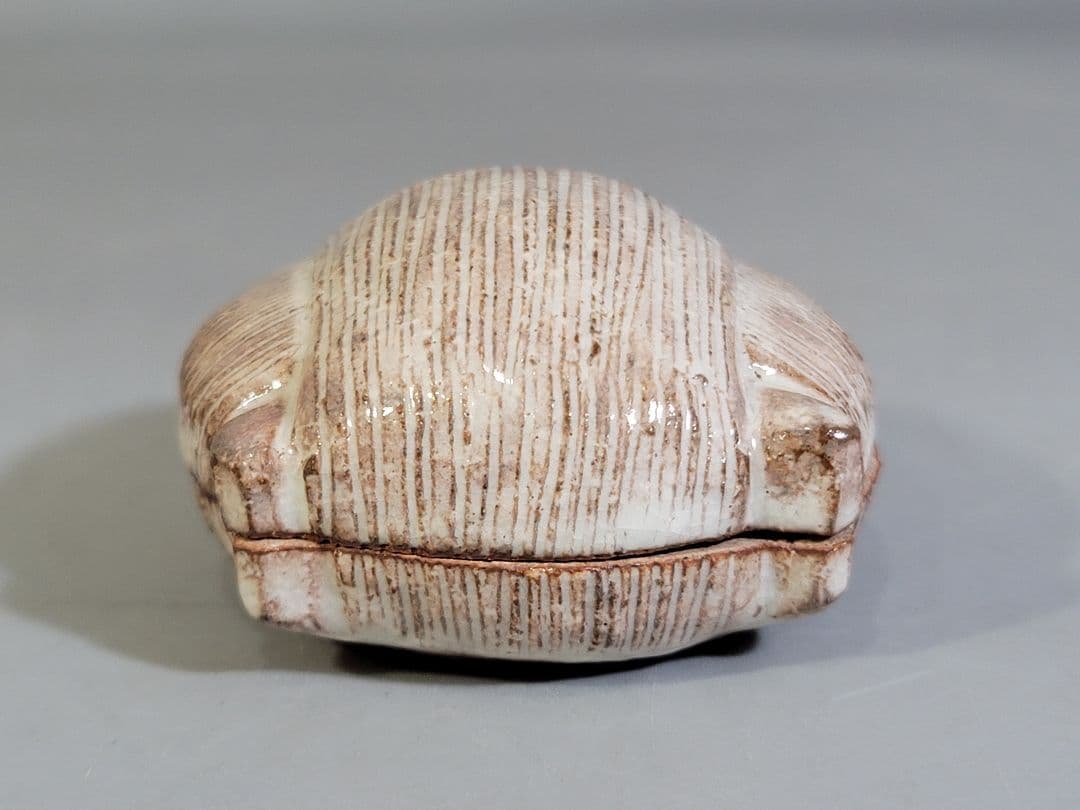 DT538 萩焼 十二代 田原陶兵衛 糸巻き 香合