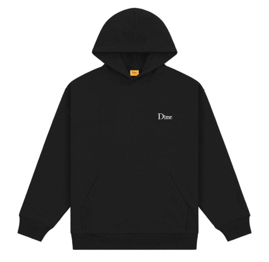 Dime フード付きパーカー ブラック