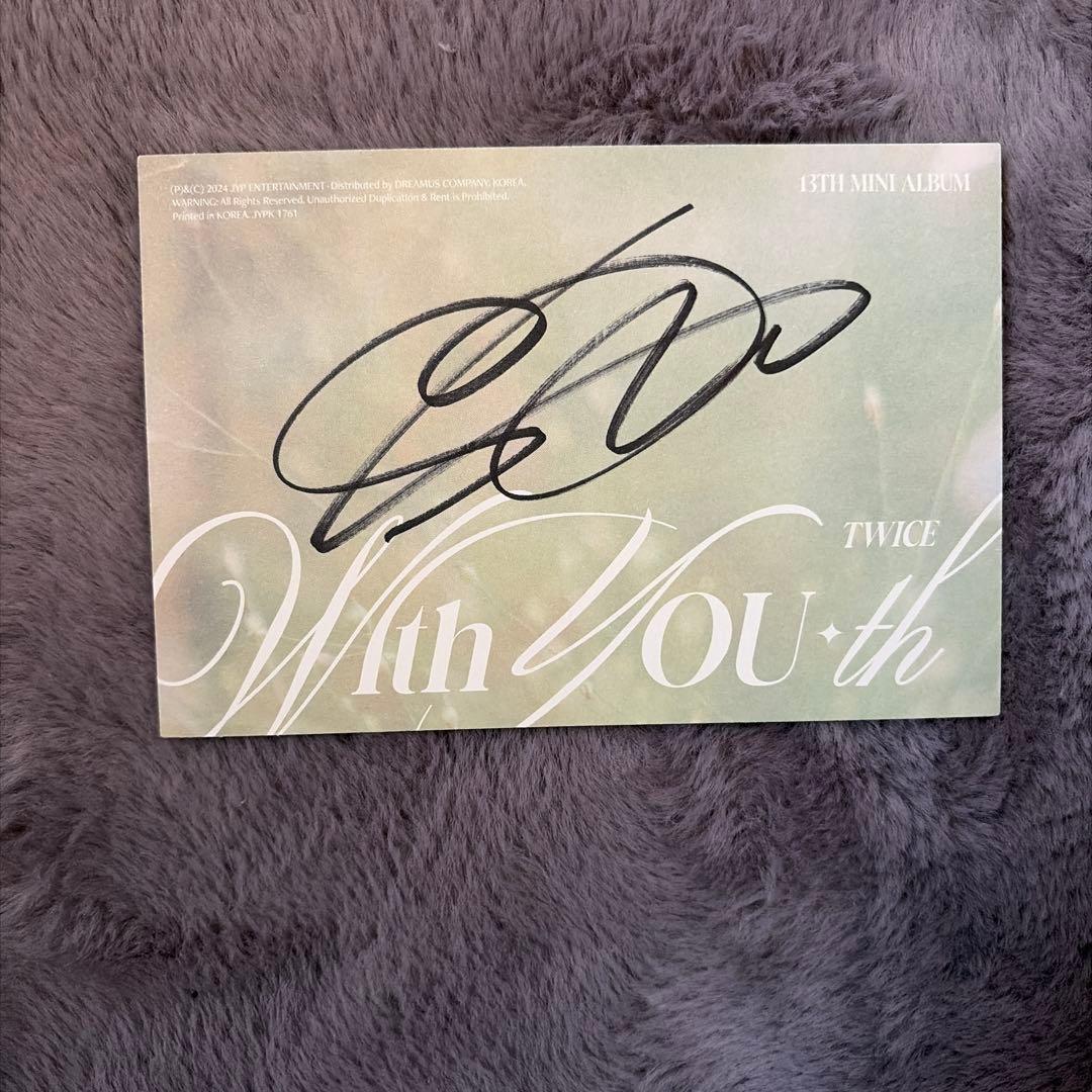 TWICE With YOU-th 直筆 サイン ポストカード サナ USA限定