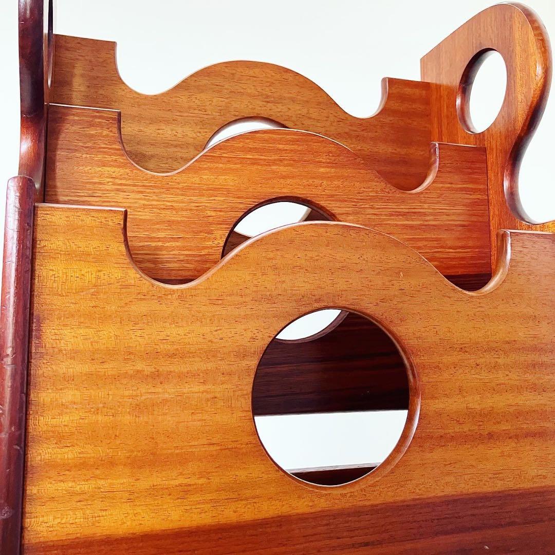 モダン　マガジンラック　チーク　北欧スタイル　古道具　小物入れ　ビンテージ雑貨