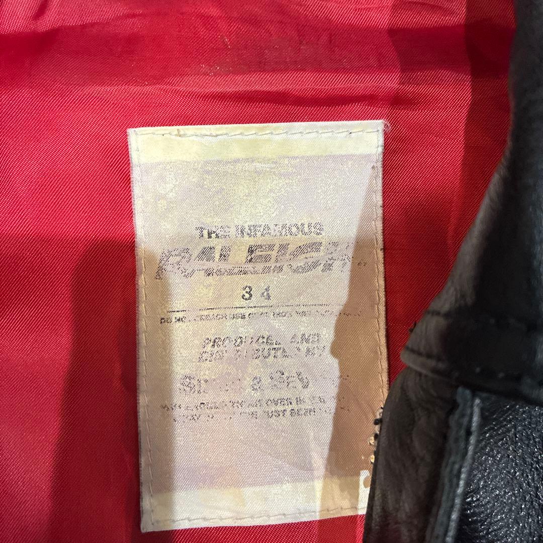 より‼️より値下げ‼️RALEIGH ブラックレザー シングルライダース 34