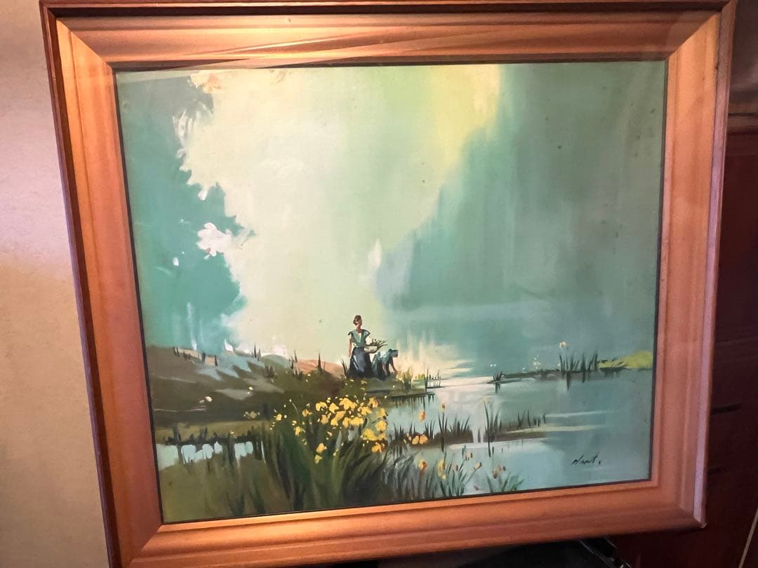 油彩画 風景画 巨匠モネ？最終赤字大処分品！！！