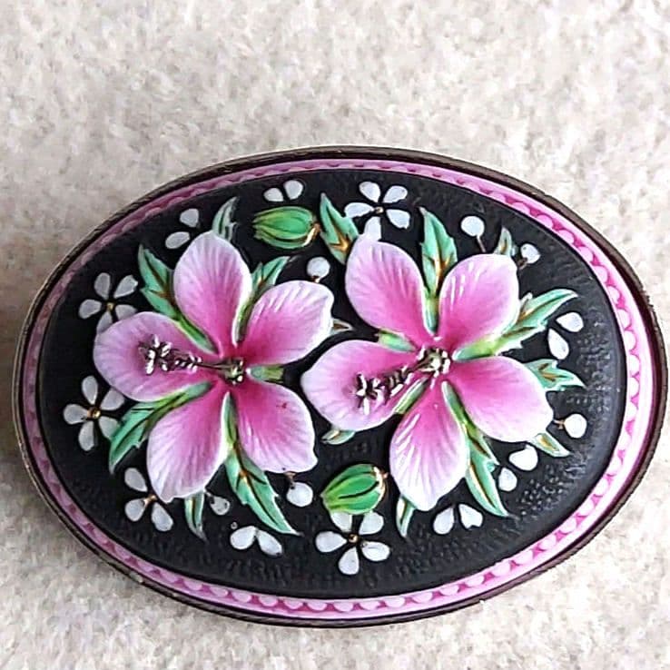 ヴィンテージ　お花　ブローチ　トシカネ