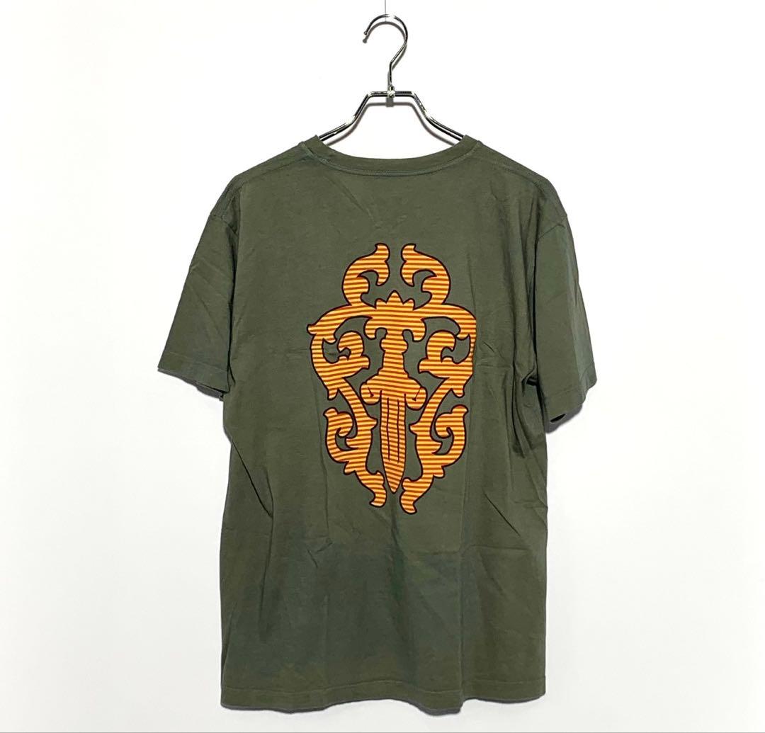 クロムハーツ　ヘアリーダガー　ヤイクスストライプ Tシャツ
