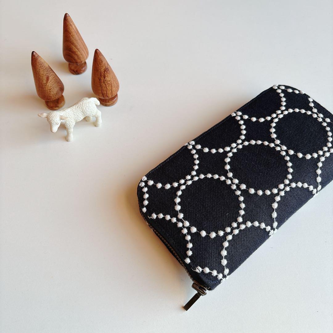 ミナペルホネン☆ラウンドファスナー長財布☆ハンドメイド