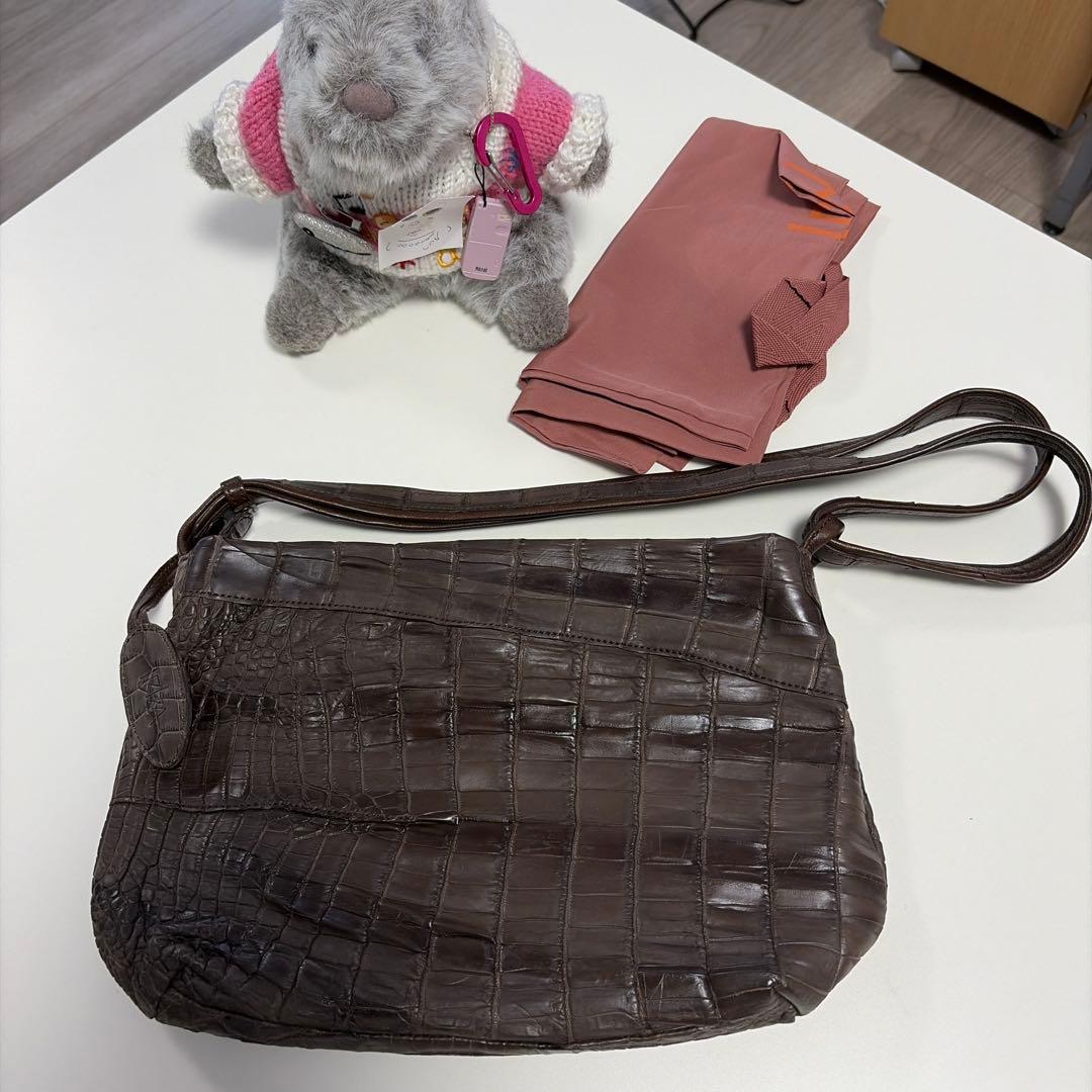 「Azumamaさん専用〜ʕ•ᴥ•ʔ」Ibiza ダークブラウン ワニ革 ショル