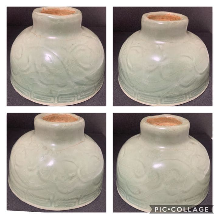 古玩　中国陶磁　龍泉青磁　茶碗　丼　ボール　龍泉窯　天龍寺青磁　李朝　高麗青磁