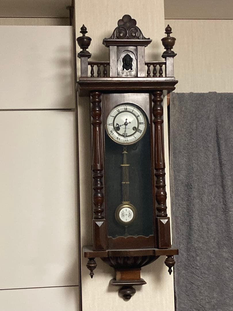 木製アンティーク掛時計