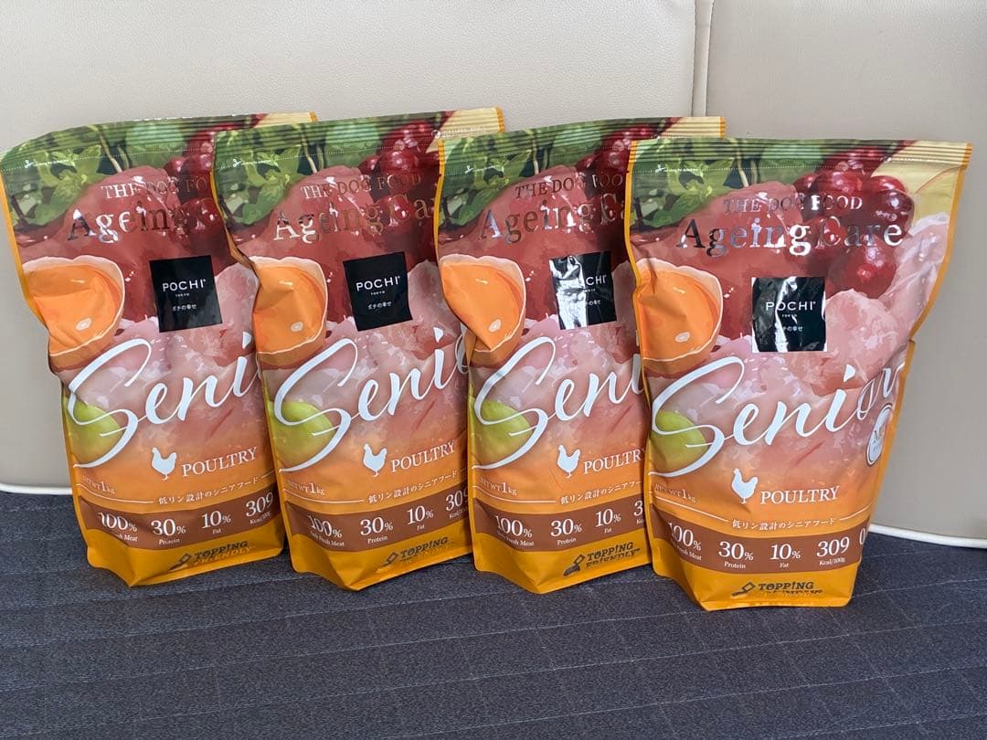 POCHI ザ・ドッグフード エイジングケア 3種のポルトリー 1kg×4袋