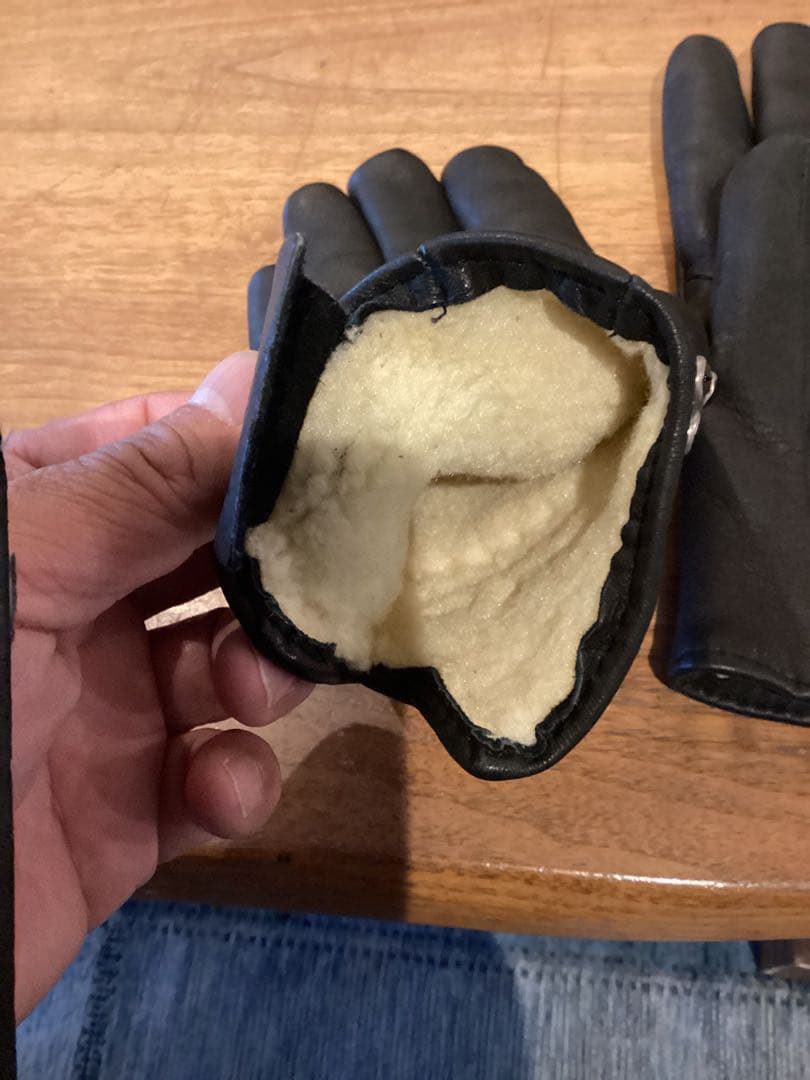 HTC グローブ　レザームートンタイプ　黒　メンズ　ロンハーマン購入